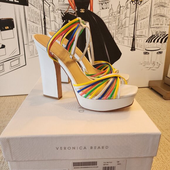 Veronica Beard Fletcher Multi-Colored Sandals - Picture 1 of 9